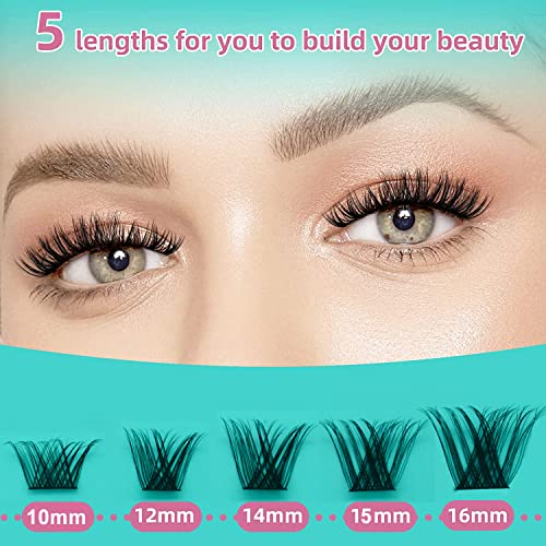 Proamate Cluster Lashes Individual Lashes DIY Eyelash Soft Natural Easy Fan Lash Individual False Lashes for Personal Use at Home (45 Clusters)