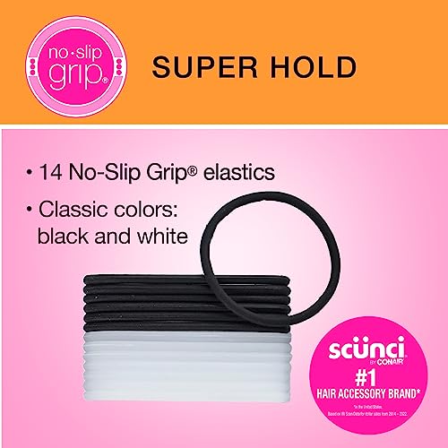 Scunci No-slip Grip Evolution Jelly Ponytailers, 14 Count, Colors May Vary