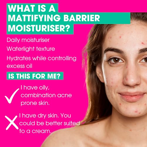Clear Skin Days Mattifying Barrier Moisturiser - Blemish & Acne Treatment Gel For Oil Control - Reduce Blemishes, Protect and Hydrate Skin, Contr
