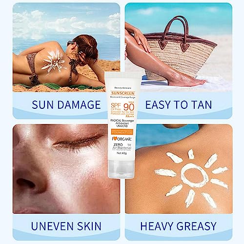 Face Sunscreen,Face Sun Lotion Cream with SPF90,Beauty Skin Care,Anti Sun UVA/UVB Radiation Protection Lotion For Face And Body,SUN Protect for O