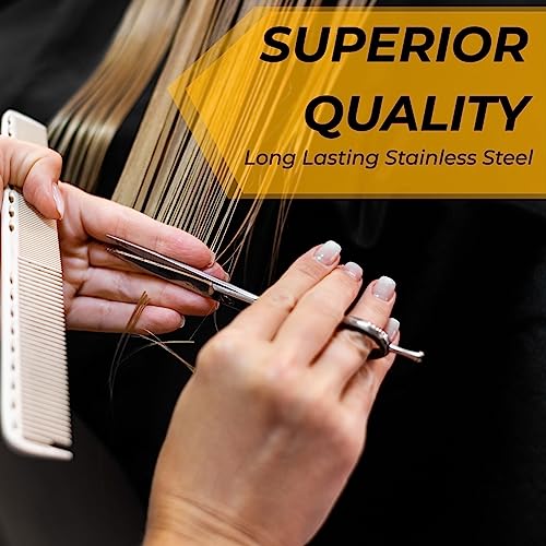 Maxyloncare Hairdressing Scissors for Professional Hairdressers 6 inch Stainless Steel Hair Cutting Shears for Salon Barbers Men Women
