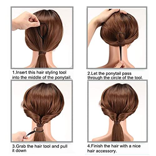 Hair Braiding Kit, Include 1 set of Topsy Hair Tail Tools, 3pcs Hair Braid French Centipede Braiders, 1pcs Plastic Bun Maker, 10pcs U Shaped Hair