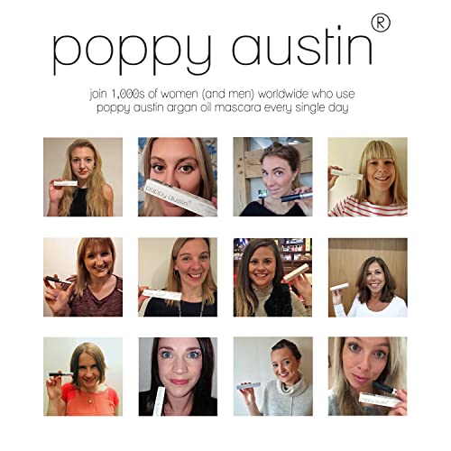 Poppy Austin - Vegan Mascara Black Volume And Length Waterproof 9g - Gentle, Hypoallergenic Volumising Mascara, Organic & Cruelty Free - All Natu