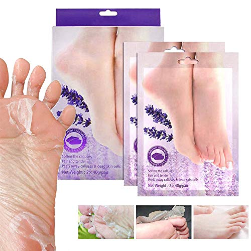 BOMPOW Foot Peel Mask, Exfoliating Socks Foot Mask, Peel Off Dry Dead Cracked Hard Skin in 3-7 Days, Lavender Scented Exfoliating Foot Socks, 2 P