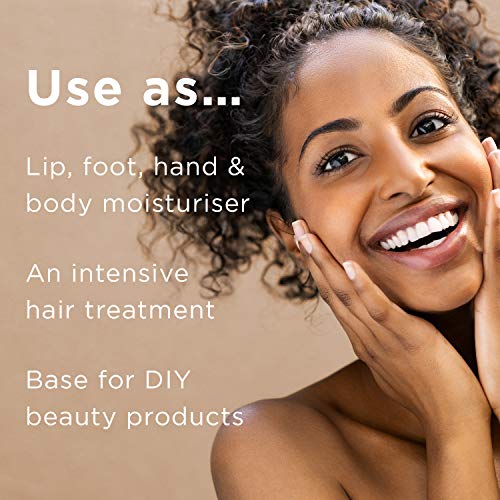PraNaturals 100% Organic Shea Butter 300ml, Pure Raw Unrefined A Grade African Ivory All-Natural, Smooth Shea Nut Lip Balm Body Butter Moisturise