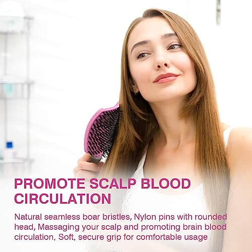 𝐒𝐈𝐃𝐒𝐓𝐘𝐋𝐄𝐒™ Detangle Hair Brush Improve Hair Growth Curved & Vented Best At Blow Drying For Wet Scalp Hairbrush for Curly Thick Hair brush Women M