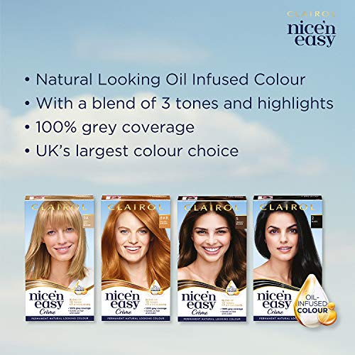 Clairol Nice'n Easy Crème, Natural Looking Oil Infused Permanent Hair Dye, 8WR Golden Auburn (Pack of 2)