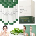 Korean Collagen Firming Mask, Closhion Wash-Free Sleeping Facial Mask, Essential Lifting Firming Anti Aging Moisturizing Face Care Gel Cream, Por