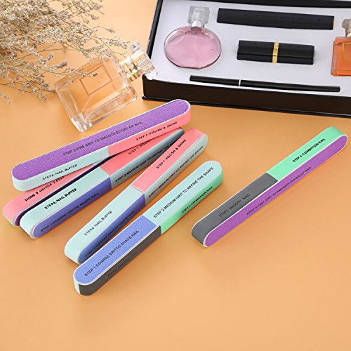 Mudder Nail File and Nail Buffer Cosmetic Manicure, 7 Ways (6 Set)