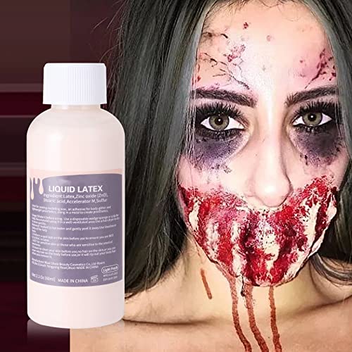 Mysense Liquid Latex SFX Makeup,Halloween Moster Zombie Special Effects Makeup For Scar Cut Wound Peeling Skin Wrinkes Stipples Burns Blisters,Li