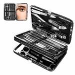 Manicure Set, CestMall 21pcs Nail Clippers Pedicure Kit Stainless Steel Professional Manicure Kit for Men Women Nail Care Tools Personal Home Tra