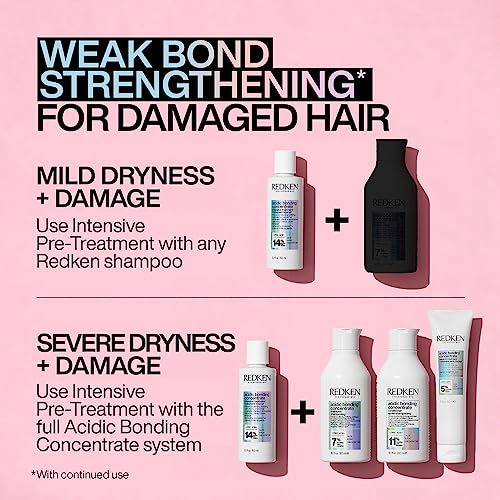 REDKEN Acidic Bonding Concentrate Shampoo, Sulphate Free for a Gentle Cleanse, Strengthens Bonds, Repairs Damage & Protects Colour Treated Hair,