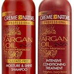 Creme of Nature Argan Oil Sulfate-Free Moisture & Shine Shampoo 591ml & Argan Oil Intensive Conditioning Treatment 591ml