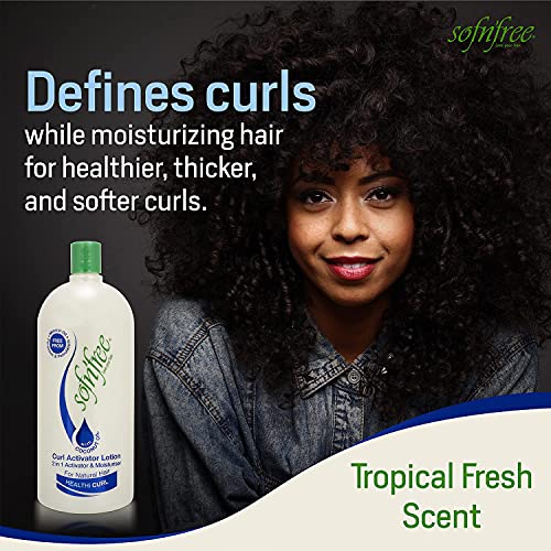 Sofn’Free Moisturizer & Curl Activator for Natural Hair, Soft Curls, and Waves 33.8 fl oz / 1000ml (1 Pack)