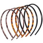 Fuyamp 6 Packs Plastic Headband Plain Headband Hair Bands with Teeth, Plastic Headbands Alice Band Sharks Tooth Comb Headband Hair Accessories fo