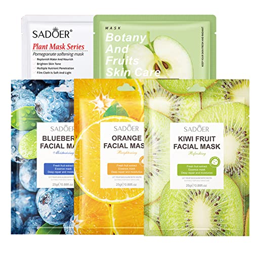 Hydrating Face Mask,Hydrating Moisturising Face Sheet Masks Nourishing Improves Skin Face Care,Face Mask Set for Dehydrated, Dull and Tired Skin,