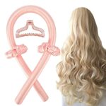 Heatless Curlers Headband, Silk Ribbon Curling Rod Lazy Natural Soft Wave Formers Sleeping Overnight Hair Wrap Kit No Heat Hair Styling Tools for