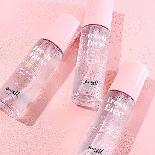 Barry M Fresh Face Fixation Makeup Setting Spray, Long-lasting, Infused With Aronia Berry and Vitamin C Clear