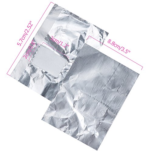 Lictin 200 Pcs Foil Nails Wraps Remover With Cuticle Pusher, Nail Art Soak Off Foil Nail Wraps With Cotton Pad For Acrylic Gel Nail Polish Remova