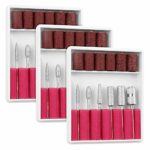 3 Pack Nail Grinding Bits, Manicure Pedicure Diamond Nail Bits Set, Electric Manicure Set with Sanding Bands for Electric Nail Files Drill Machin