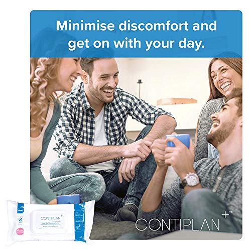 CONTIPLAN Incontinence Cleansing Cloths with Barrier Cream - 24 Pack of 25 Cloths - All in One Cleansing Wipes Cleanses, Soothes and Moisturises