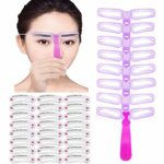 24Pcs Eyebrow Stencils Kit, 8 Styles Eyebrow Card 2021 New Version Reusable Eyebrow Template Set Eyebrow Shaping Helper Makeup Tool for Beginner
