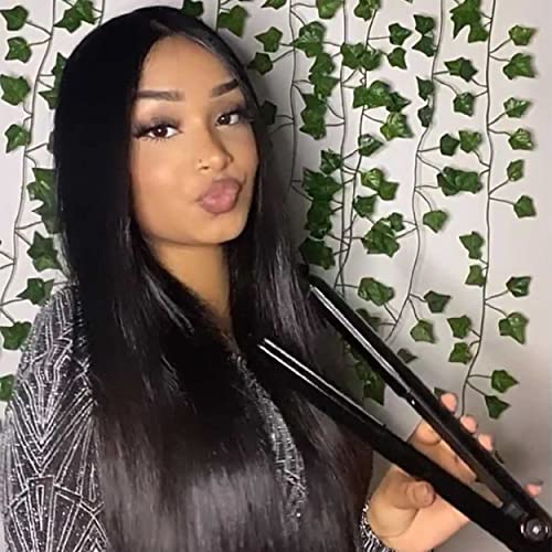 Luna Ceramic Hair Straightener - 38% Larger Argan Oil Infused Plates - Straighten & Wave - 150-230℃ for a Smooth Finish - 12 Mo Warranty