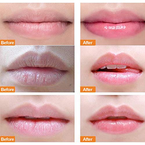 Lip Sleep Mask with Collagen Peptide, Peach Lip Scrub Overnight Moisturizer for Lip Skin Care and Lip Treatment Repairs Dry&Chapped&Peeling&Crack
