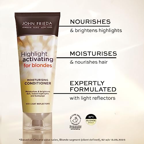 John Frieda Sheer Blonde Highlight Activating Moisturising Conditioner for Lightened and Highlighted Blonde Hair 250 ml