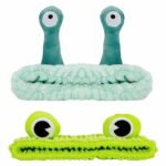 umorismo 2 Pcs Spa Headband, Face Snail Hair Bands Frog Makeup Headbands Washing Hairband Head Wraps for Washing Face Shower Sports Beauty Skinca
