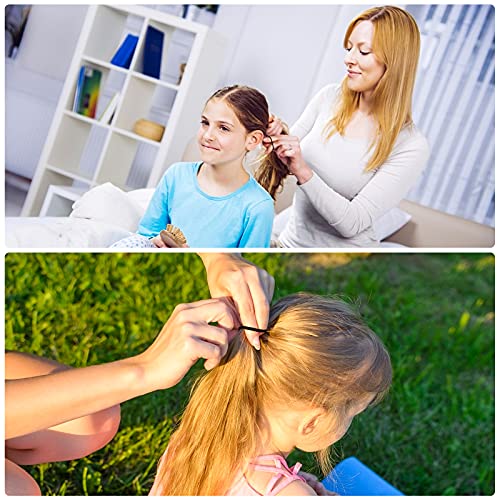 HXC 100pcs Black Elastic Hair Bands, Small Elastic Hair Bobbles For Women, 2mm Thin Hair Tie for Kids, Soft Hair Bands withou Metal, Elastic Pony