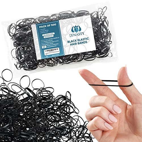 Clear Elastic Hair Bands 500 Pcs with Band Removal Hook–Soft, Strong 170mm Elastic Hair Ties for Kids, Girls & Women –Clear Rubber Bands for Hair