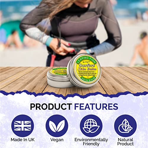 Leaping Fish Surfers Skin Balm - Prevent Chafing For Wetsuit Users. Made From Natural Plant Oils & Waxes