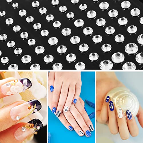 cobee Eye Face Gems,2 Sheets Face Jewels Rhinestones Crystals Stickers with Tweezer Self Adhesive Makeup Diamonds Stick on Face Gem for Women Par