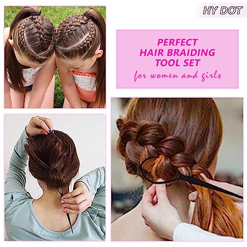 Hair Braiding Tool Rat Tail Comb French Braid Loop Tool - Hair Pull Through Tool Metal Pin Tail Comb - Parting Comb hair looping Tool Elastic Hai