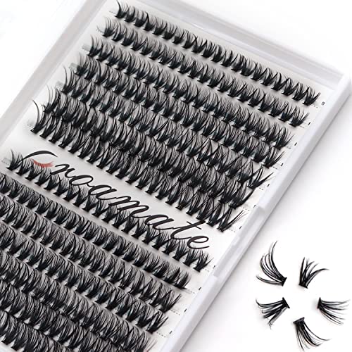Proamate Cluster Lashes Individual Lashes DIY Eyelash Soft Natural Easy Fan Lash Individual False Lashes for Personal Use at Home (45 Clusters)