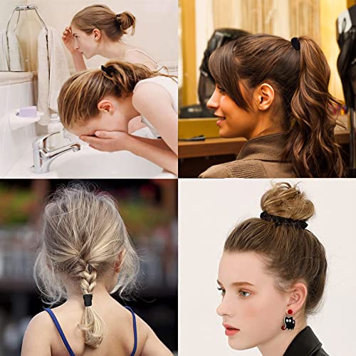 ILamourCar Hair Bobbles for Women, 50 Pack Soft Hair Ties No Damage, Seamless Hair Bands for Thick Curly Hair, Strong Elastic Ponytail Holders Ha