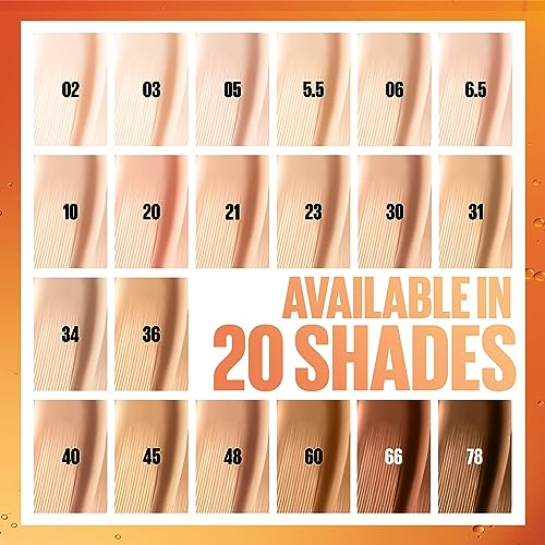 Maybelline Super Stay Skin Tint Foundation, With Vitamin C*, Foundation and Skincare, Long-Lasting up to 24H, Vegan Formula, Shade 06