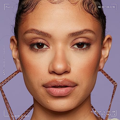 NYX Professional Makeup Highlight & Contour Pro Palette, Powder Contour Kit, Eight Blendable Matte and Pearly Shades