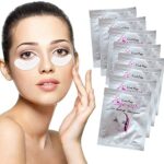 Sunallwell Under Eye Gel Pads 50 Pairs Under Eye Patches Isolation Eyelash Extension Pads Lint Free Beauty Mask Tool Makeup for Pro Salon and Ind