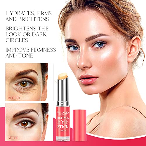 Retinol Stick, Retinol Face Cream, Under Eye Cream Anti Aging, Brightening Balm Reduces Fine Lines and Dark Circles, Visible Results in 3-4 Weeks