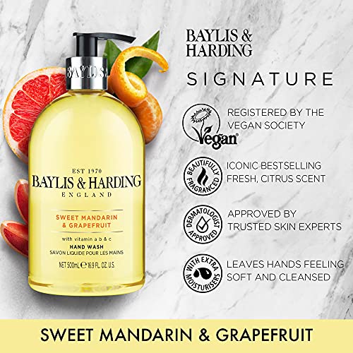 Baylis & Harding Sweet Mandarin & Grapefruit Hand Wash and Lotion Set - Vegan Friendly