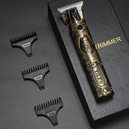 Hair Clippers Men,Beard Trimmer Men with Combs,Professional Rechargeable Precision Sharp T-Blade Grooming Kits,Electric Cordless Hair Clipper for