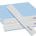 Nail Files 100/100 Grit Nail Files 12pcs, Nail Files for Acrylic Nail or Poly Nail Extension Gel, Acrylic Nails Files Emery Boards Doubled Sides