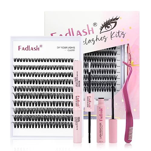 Individual Cluster Lashes Sets Extensions 200Pcs 40D 0.07 D Curl 8-16mm Mixed Trays Individual Eyelashes DIY Multiple Shapes Eyelash Extensions C