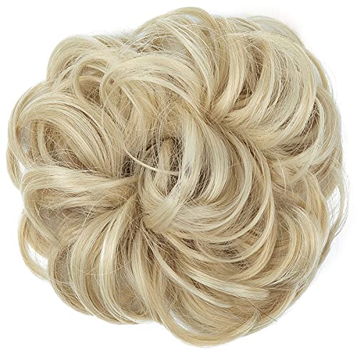 Messy Hair Bun Extensions Curly Wavy Hair Scrunchies for Women Girls Large Synthetic Donut Updo Hair Pieces Hair Chignons