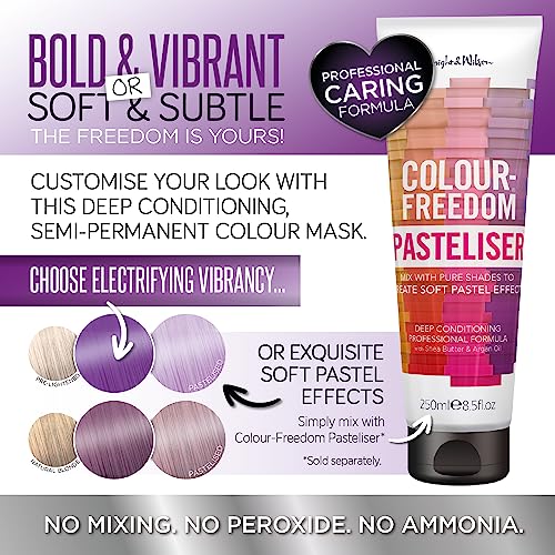 Colour-Freedom Gloss Pro 150ml Mystic Purple Semi-Permanent Hair Colour - Ultra-Vibrant Vegan Colour Mask with PurePlex | Ammonia Free Colour Las