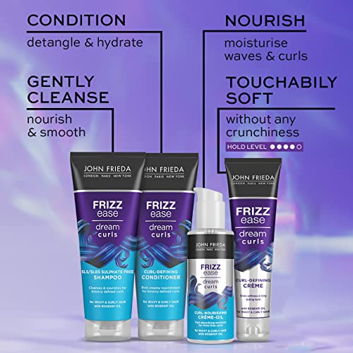 John Frieda Frizz Ease Dream Curls Defining Crème 150ml, Smoothing, Hydrating and Defining Cream for Curly and Wavy Hair