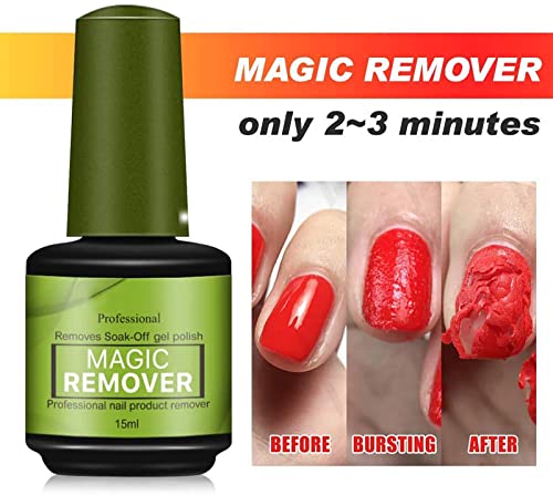 Gel Polish Remover, 2 Pack Gel Nail Polish Remover - Remove Gel Nail Polish - Quick & Easy Gel Polish Remover - Easily & Quickly, Don't Hurt Your