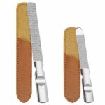 Nail File Set - 2 Pack Metal Nail Files Stainless Steel Double Sided Nail Files for Women and Men Natural Nails Home Salon Travel Use